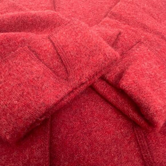 Austin Red Wool Button-Up Cardigan Jacket Lambs Wool Made Australia L - Picture 9 of 10